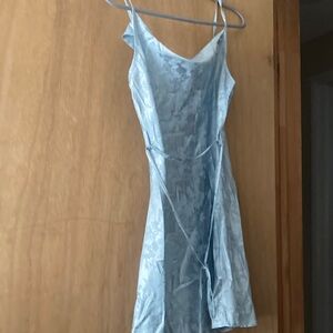 Cider Light Blue Floral Slip Dress